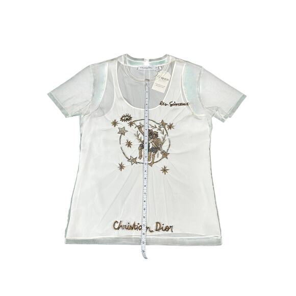 Christian Dior 2021-22 Les Gémeaux Mesh Embroidered Top & Tank - Picture 5 of 7